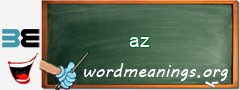 WordMeaning blackboard for az